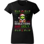 Dámské tričko Grinch - Ugly sweater style 02
Velice příjemné a kvalitní tričko s volnějším střihem ze 100% bavlny s trvanlivým potiskem a zářivými barvami. Tričko si drží svůj tvar, nesráží se a má speciální hladkou silikonovou úpravu.