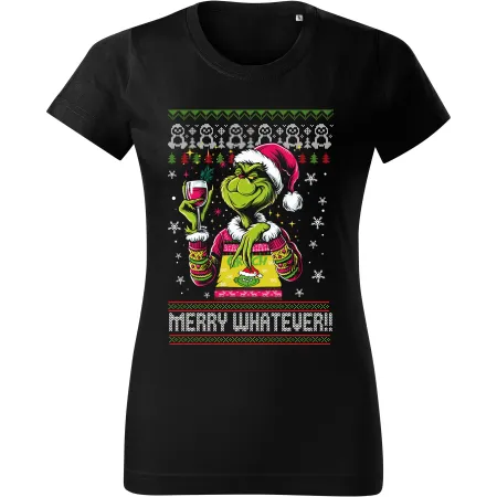 Dámské tričko Grinch - Ugly sweater style 01