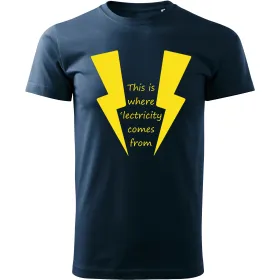 Pánské tričko Where the 'lectricity comes from - Stifler