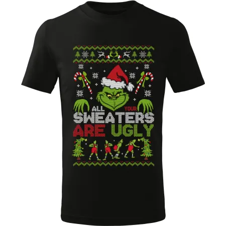 Pánské tričko Grinch - Ugly sweater style 03