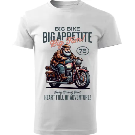 Pánské motorkářské tričko Big bike big appetite