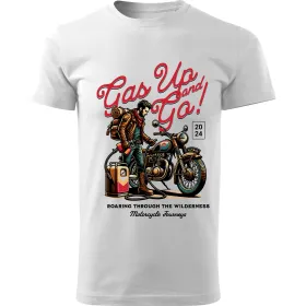 Pánské motorkářské tričko Gas up and go