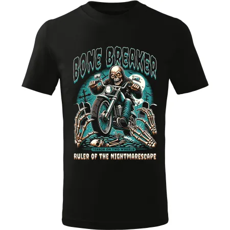 Pánské motorkářské tričko Bone breaker