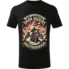 Pánské motorkářské tričko Dark riders bortherhood