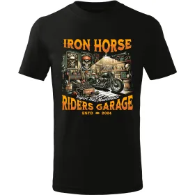 Pánské motorkářské tričko Iron horse garage