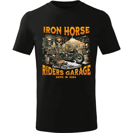 Pánské motorkářské tričko Iron horse garage