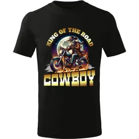 Pánské motorkářské tričko King of the road Cowboy