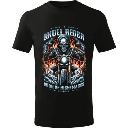 Pánské motorkářské tričko Skull rider