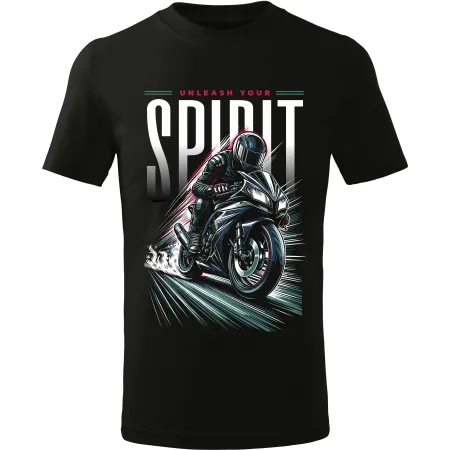 Pánské motorkářské tričko Unleash your spirit