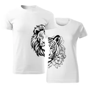 Trička pro páry Lev & Tygr – Síla a elegance