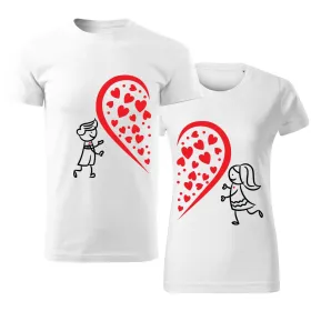 Trička pro páry Spojené srdce – Spojení lásky