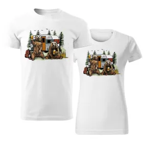 Trička pro páry Medvědí kempování – Přívěs