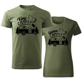 Trička pro páry King & Queen of the Camper