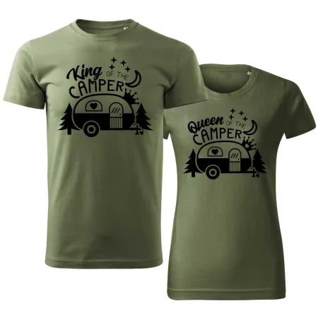 Trička pro páry King & Queen of the Camper