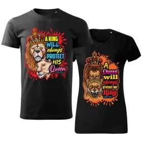 Trička pro páry King & Queen – Lions
