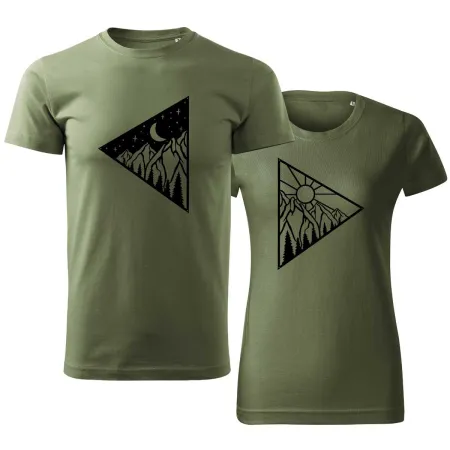 Trička pro páry Den a Noc v horách