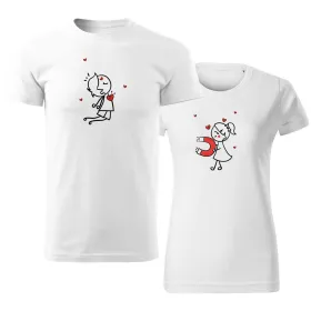 Trička pro páry Magnetická láska – Přitahujete se navždy