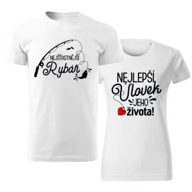 Trička pro páry Nejšťastnější rybář a jeho úlovek – Láska na háčku