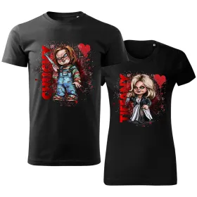 Trička pro páry Chucky & Tiffany – Láska s nádechem temnoty