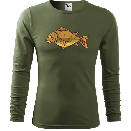 Pánské tričko pro rybáře s dlouhým rukávem – Angry Carp