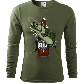 Pánské tričko pro rybáře s dlouhým rukávem – Beer & Fish