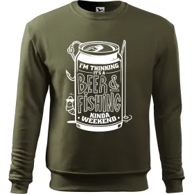 Mikina bez kaupce pro rybáře Beer & Fishing