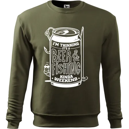 Mikina bez kaupce pro rybáře Beer & Fishing