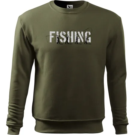 Mikina bez kaupce pro rybáře s nápisem FISHING