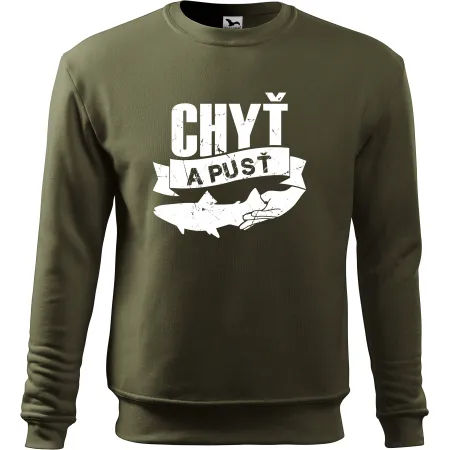 Mikina bez kaupce pro rybáře Chyť a pusť