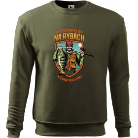 Mikina bez kaupce pro rybáře Je lepší špatný den na rybách než dobrý den v práci