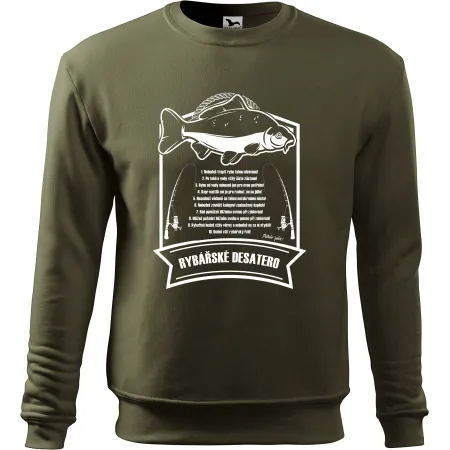 Mikina bez kaupce pro rybáře Rybářské desatero