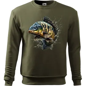 Mikina bez kaupce pro rybáře s maskovaným kaprem