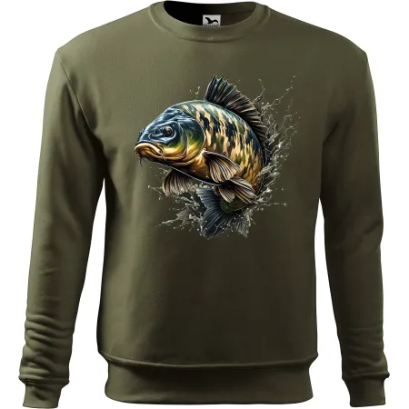 Mikina bez kaupce pro rybáře s maskovaným kaprem