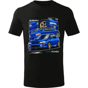 Pánské tričko Subaru Impreza WRX STI GC8 AWD Power