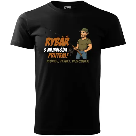 Pánské tričko pro rybáře Rybář s nejdelším prutem