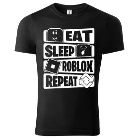 Dětské tričko Roblox - Eat, Sleep, Roblox, Repeat 01