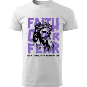 Tričko Faith Over Fear bílé
