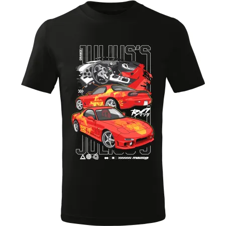 Pánské tričko Julius’s Mazda RX-7 – Orange Julius (Fast & Furious 2)