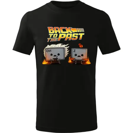 Pánské tričko Back to the Past – Ctrl + Z Time Machine