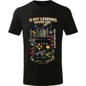 Pánské tričko 8-Bit Legends Never Die – Brick Game Retro
