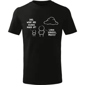 Pánské tričko Linux Servers, Mostly – Geek Cloud Humor