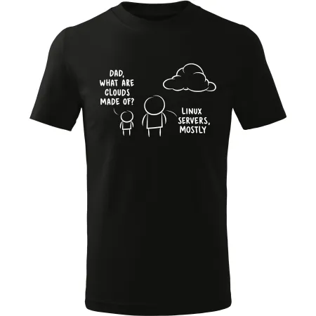 Pánské tričko Linux Servers, Mostly – Geek Cloud Humor