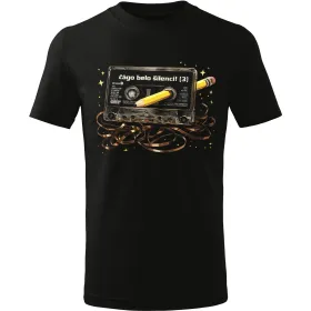 Pánské tričko Retro kazeta s tužkou