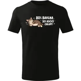 Pánské tričko 80 % bavlna, 20 % kočičí chlupy