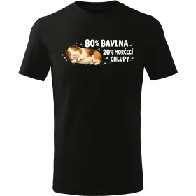 Pánské tričko 80 % bavlna, 20 % morčecí chlupy