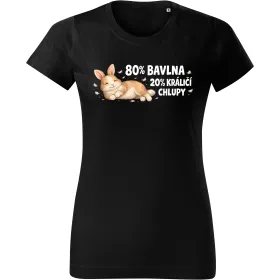 Dámské tričko 80 % bavlna, 20 % králičí chlupy