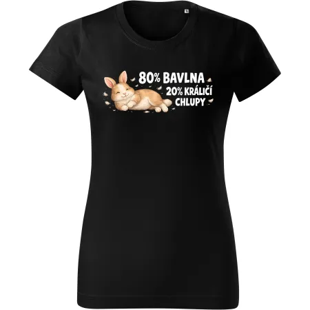 Dámské tričko 80 % bavlna, 20 % králičí chlupy