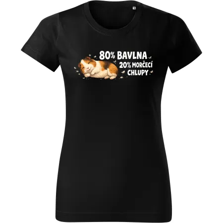 Dámské tričko 80 % bavlna, 20 % morčecí chlupy
