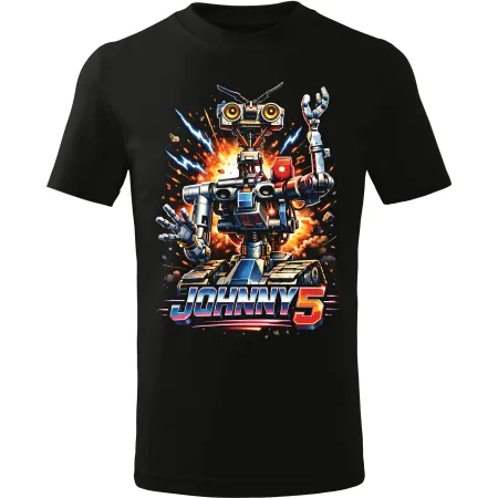 Pánské tričko Johnny 5 – Číslo 5 žije