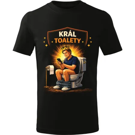 Pánské tričko Král toalety – vtipné tričko pro chlapy